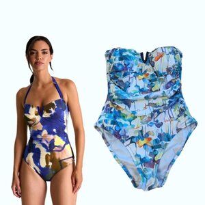Shan Classic Bandeau One Piece Luxury Swimsuit Size 10